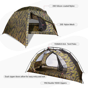 Hill Zero Scout 1.5 P UL Backpacking Tent 3 Season CAMO - Hill Zero