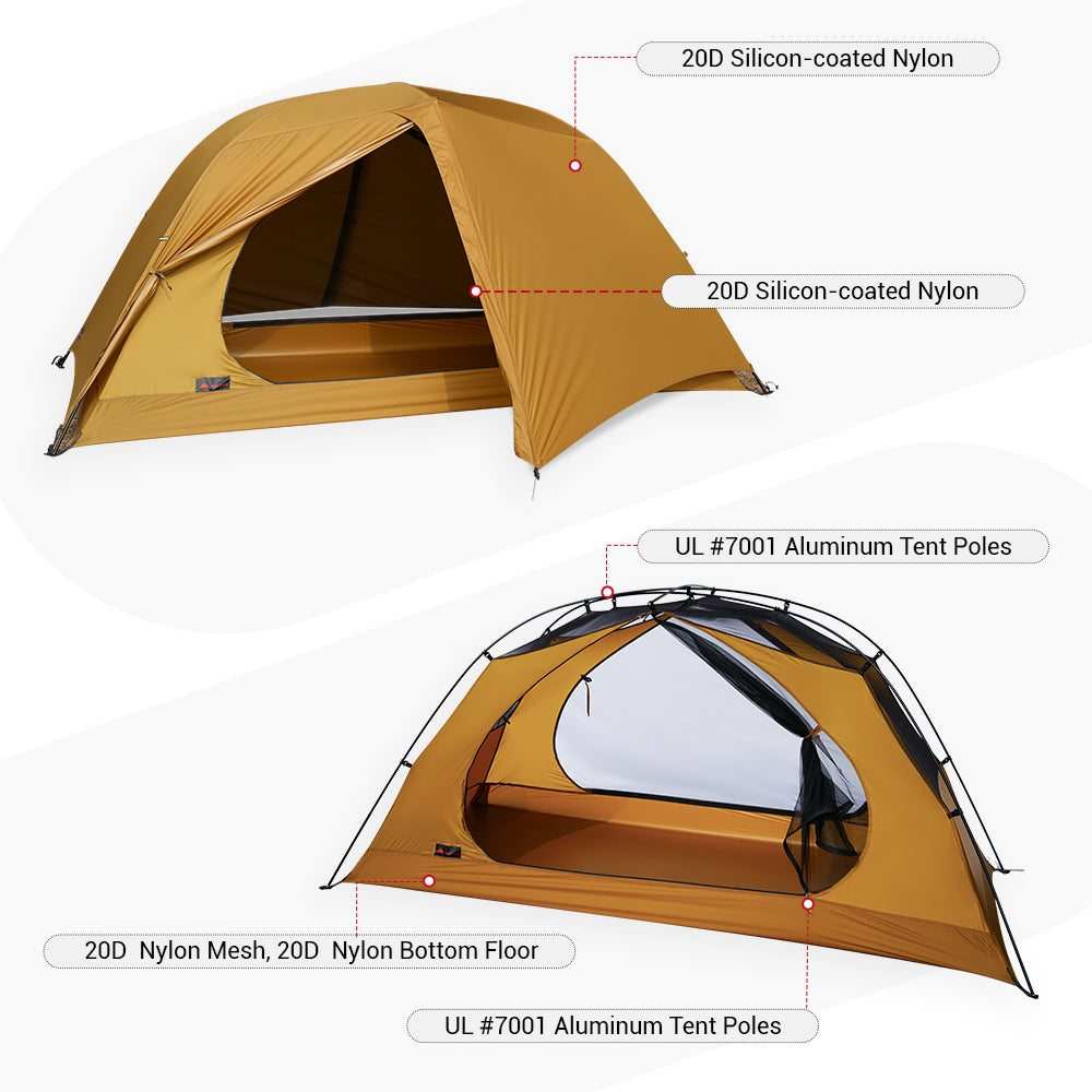 HillZero Scout 2P ultralight waterproof 3-season backpacking tent setup outdoors