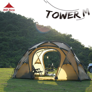 HillZero Tower M Geodesic 6 Person Large Dome Hot Tent With Stove Jack Winter Season Freestanding Tent - Hill Zero