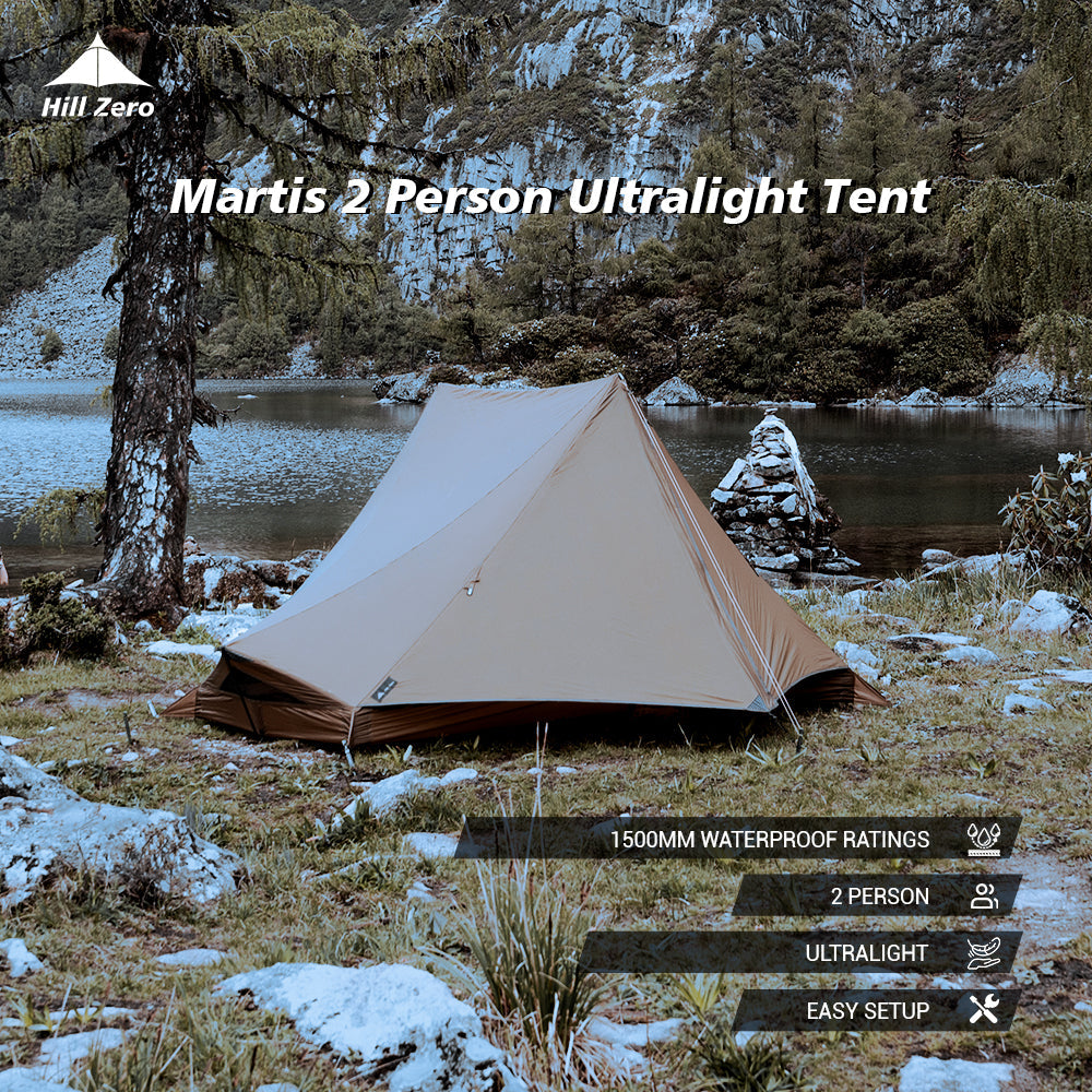Hill Zero Matis 2 Person Ultralight Tent for Camping Hiking Backpacking Trekking - Hill Zero