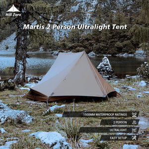 Hill Zero Matis 2 Person Ultralight Tent for Camping Hiking Backpacking Trekking - Hill Zero