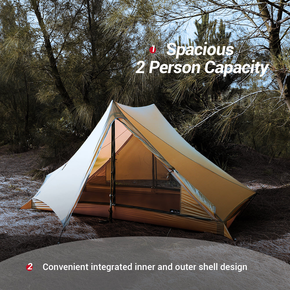 HillZero Matis 2 Person Ultralight Tent for Camping Hiking Backpacking Trekking - Hill Zero