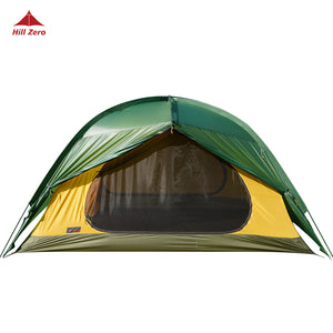 HillZero Scout 2P 4-season backpacking tent with DAC FSL 9.0 aluminum poles, YKK waterproof zippers, and lightweight durable nylon fabric