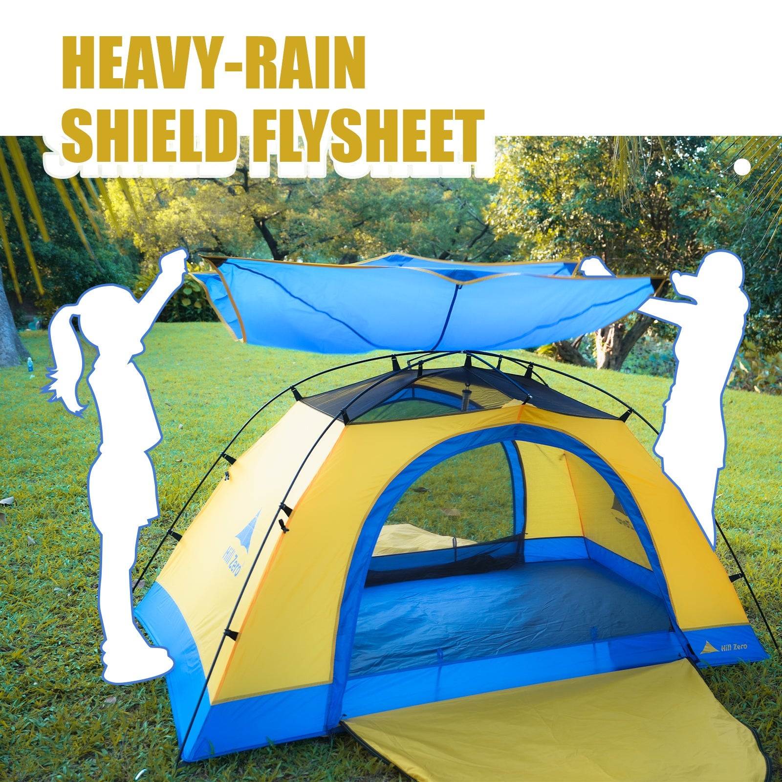 HillZero Tulip 2P 2026 | Easy-Setup 2-Person Tent for Camping, Travel & Festivals - Hill Zero
