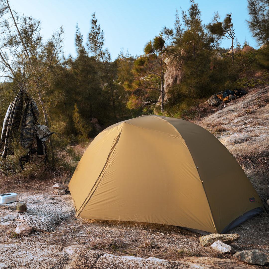 HillZero Scout 1P ultralight waterproof backpacking tent with aluminum poles and double doors