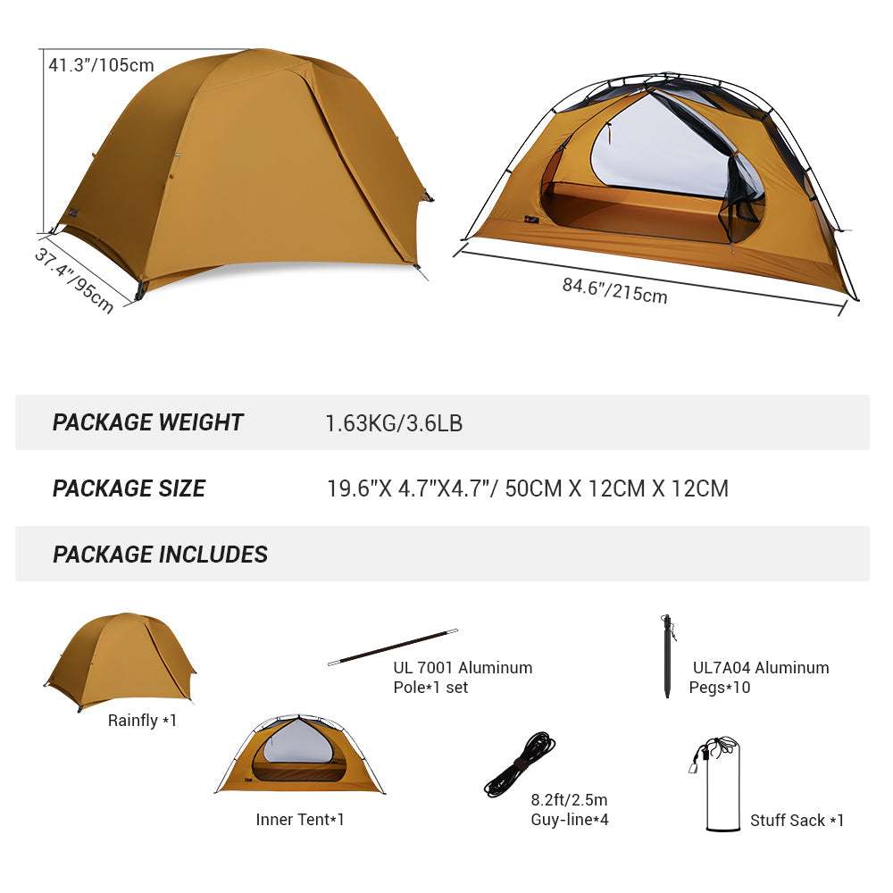 HillZero Scout 1 P Backpacking Tent – Ultralight 3-Season Solo