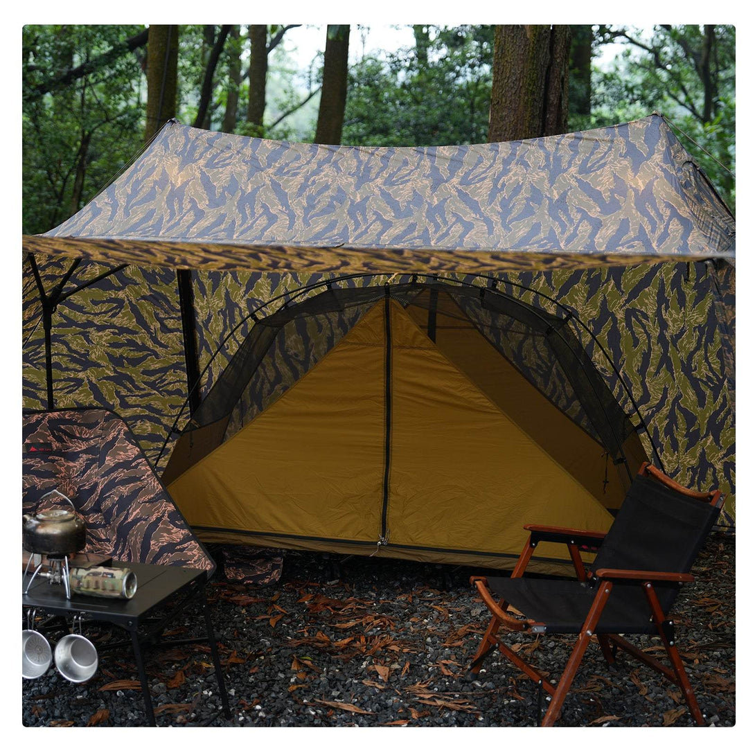 HillZero Scarecrow Hunting Tent With Stove Jack Camo Tent 2 Person Tactical Military Blind Bushcraft Shelter Hot Tent