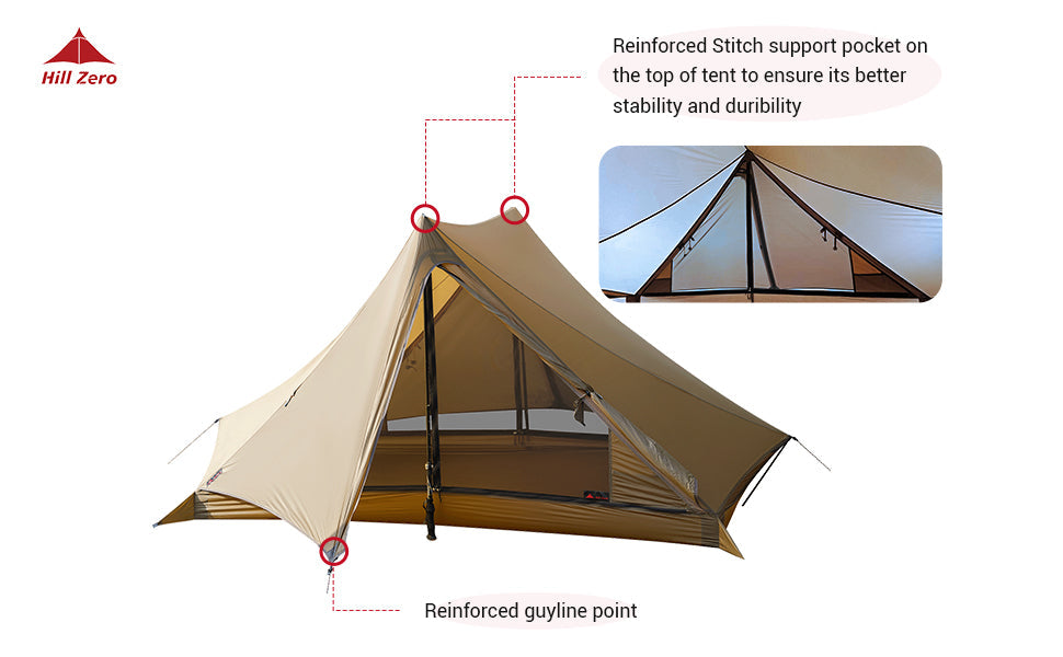 HillZero Matis 2 Person Ultralight Camping Backpacking Tent